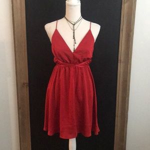 Express Red Strappy Dress